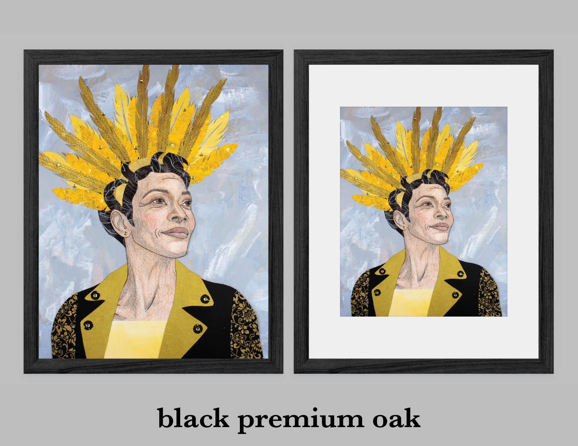 Vera Art Print - Mardi Gras Queen, Mixed Media Collage, Digital Print