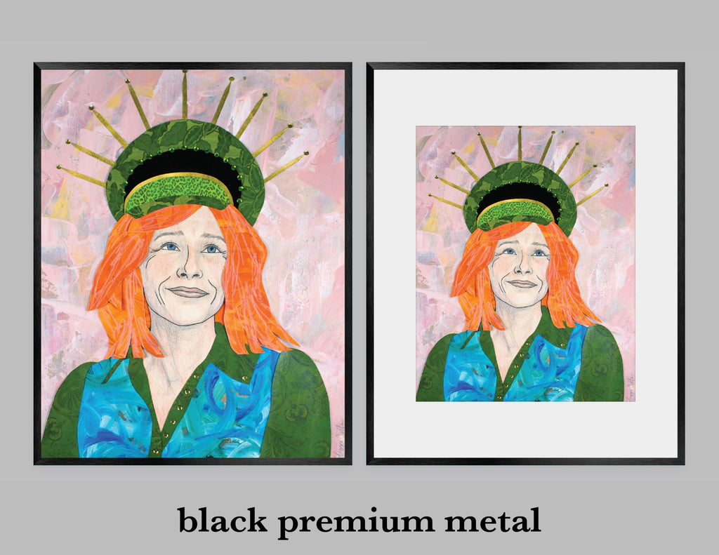 Nancy Art Print - Mardi Gras Queen, Mixed Media Collage, Digital Print