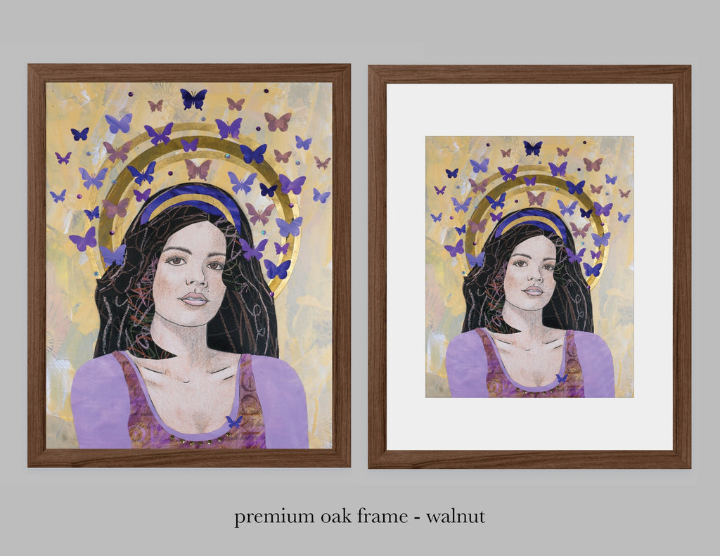Camille Art Print - Mardi Gras Queen, Mixed Media Collage, Digital Print