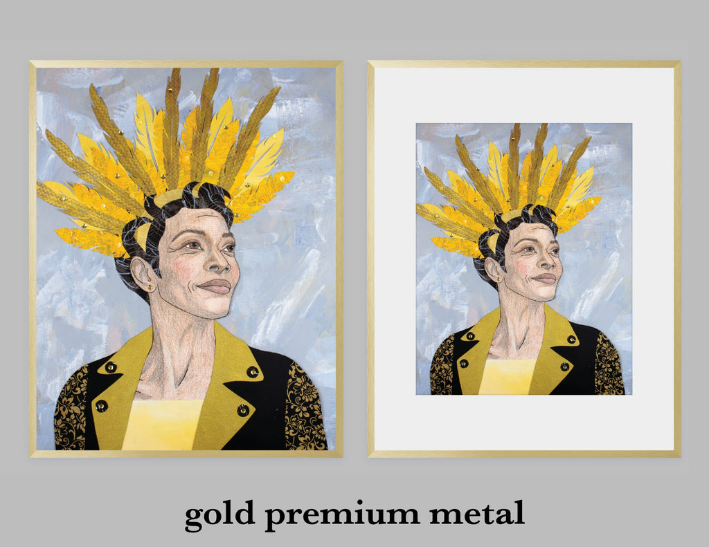 Vera Art Print - Mardi Gras Queen, Mixed Media Collage, Digital Print