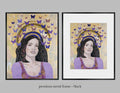 Camille Art Print - Mardi Gras Queen, Mixed Media Collage, Digital Print