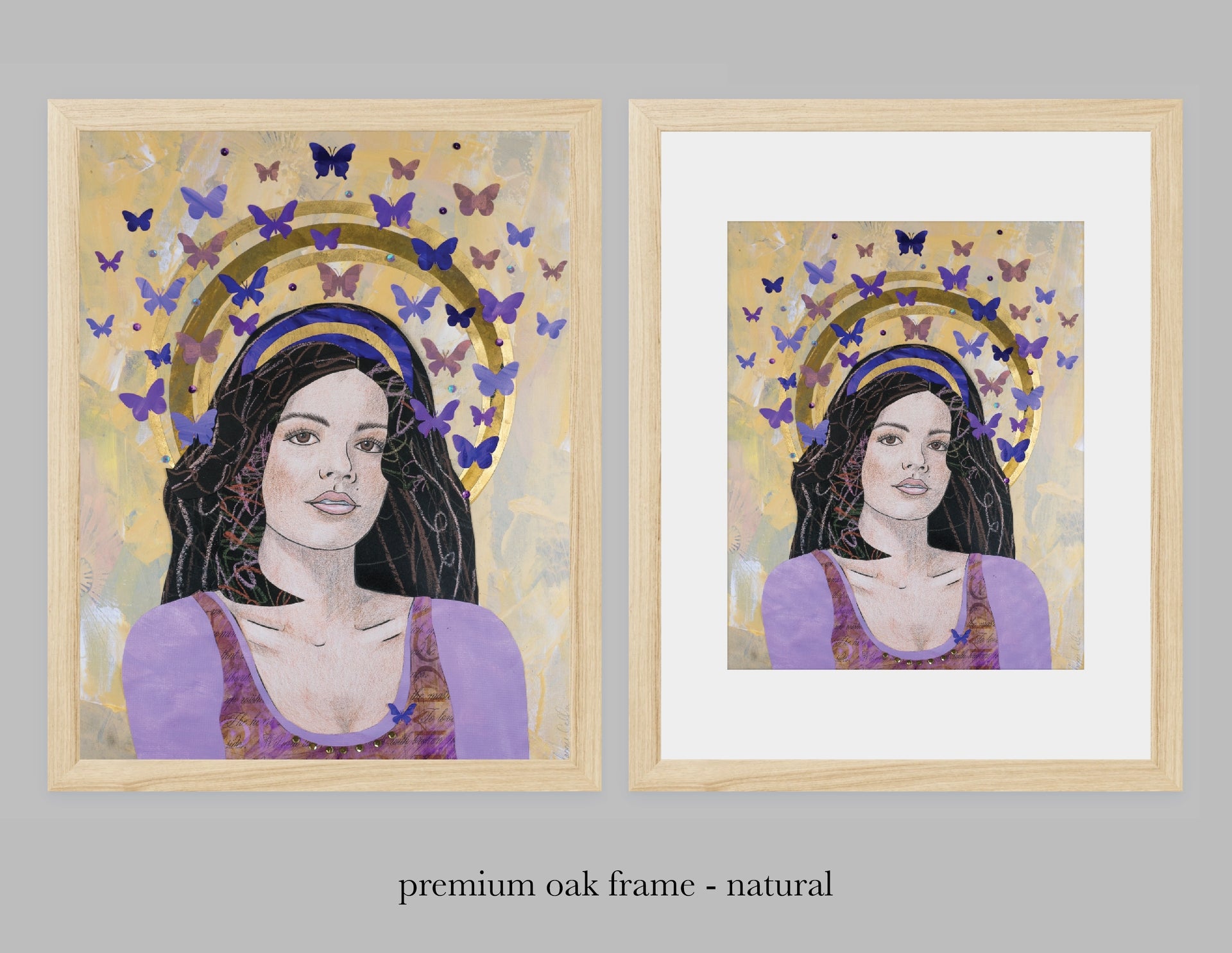 Camille Art Print - Mardi Gras Queen, Mixed Media Collage, Digital Print