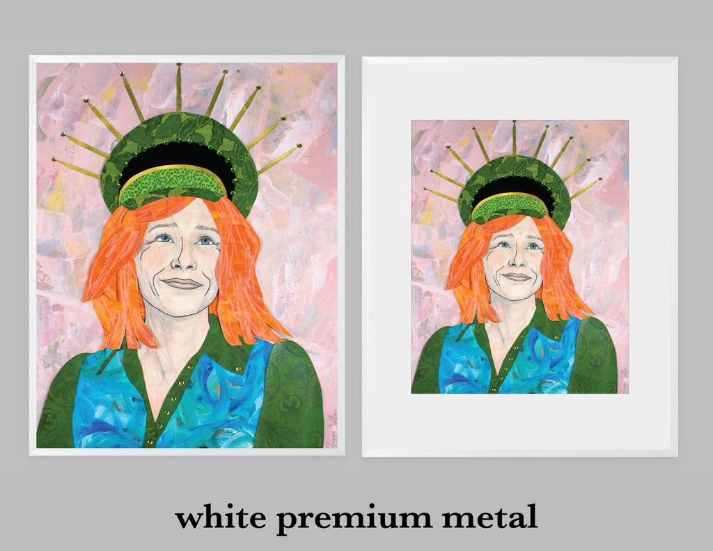 Nancy Art Print - Mardi Gras Queen, Mixed Media Collage, Digital Print