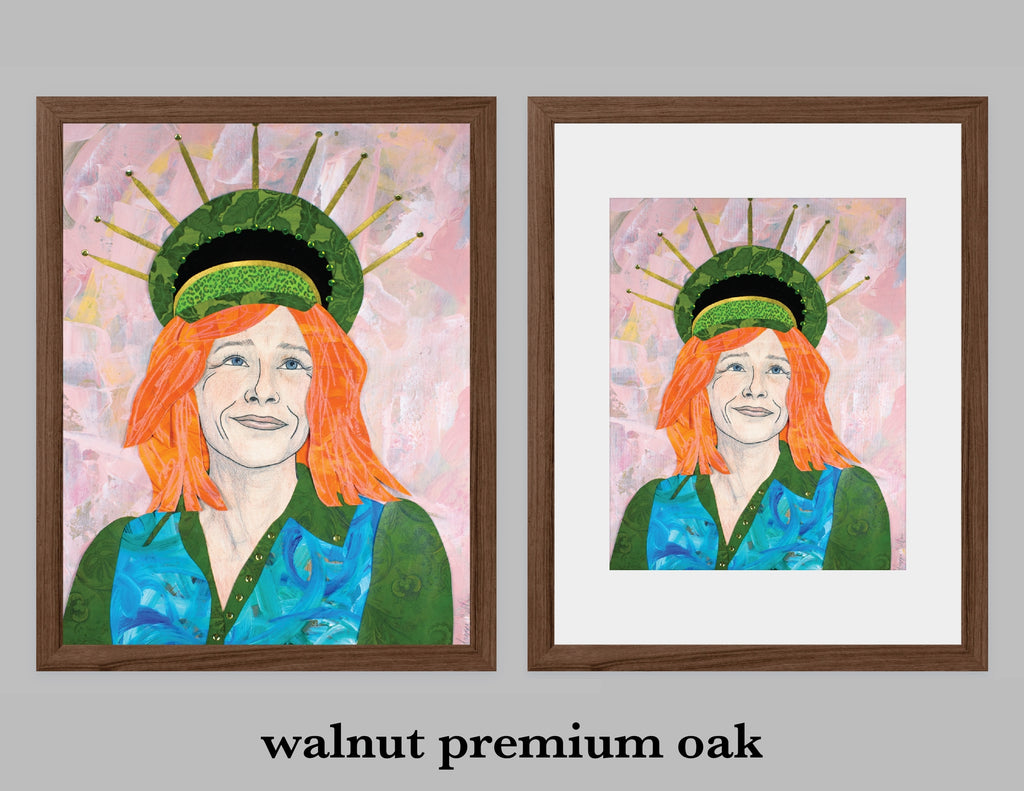 Nancy Art Print - Mardi Gras Queen, Mixed Media Collage, Digital Print